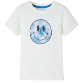 Kindershirt ecru maat 104 met smiley - 30% korting