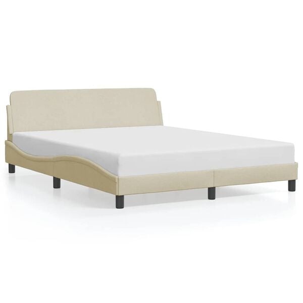 vidaXL Crème Bedframe 160x200 cm | 30% Korting