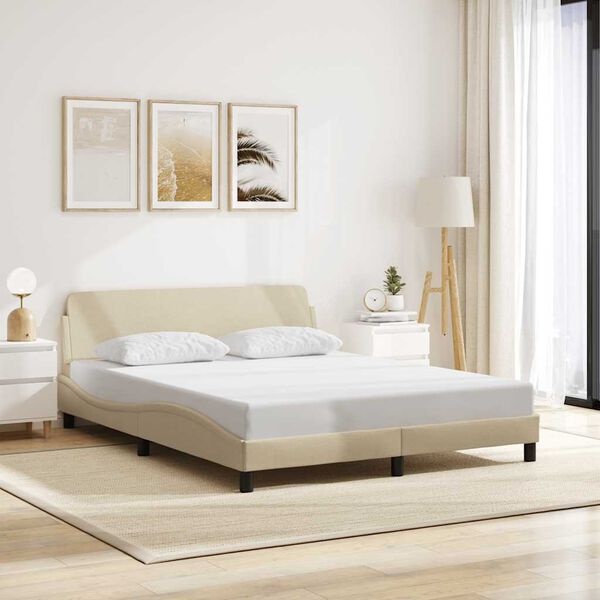 vidaXL Crème Bedframe 160x200 cm | 30% Korting