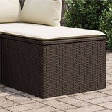 vidaXL Tuinkruk met Kussen - Poly Rattan Bruin | 30% Korting