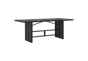 vidaXL Tuintafel Poly Rattan Zwart - 30% Korting!