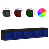 VidaXL TV-meubels met LED 2 st. Zwart - 30% Korting!