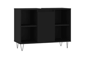 VidaXL Badkamerkast 80x33x60 cm Zwart - 60% Korting!