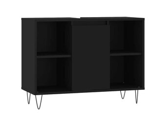 VidaXL Badkamerkast 80x33x60 cm Zwart - 60% Korting!