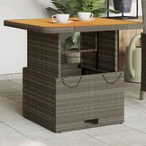 vidaXL Tuintafel Poly Rattan/Acaciahout 80x80cm - 35% Korting!