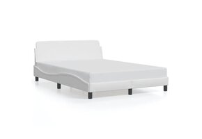 vidaXL Bedframe Kunstleer Wit 120x200 cm | Nu 30% Korting!