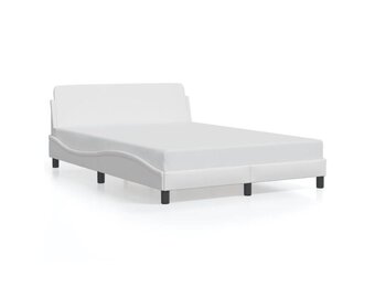 vidaXL Bedframe Kunstleer Wit 120x200 cm | Nu 30% Korting!