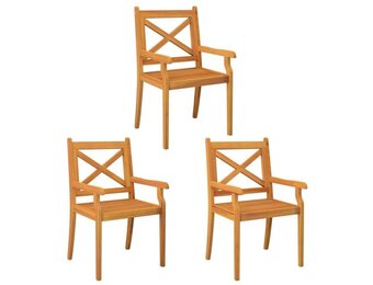 VidaXL Tuinstoelen 3x Massief Acaciahout - 30% Korting!