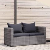 VidaXL Tuinhoekbanken Poly Rattan Grijs | 30% Korting