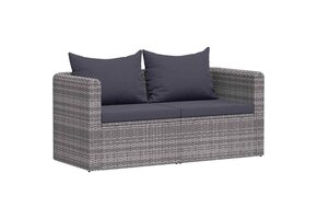 VidaXL Tuinhoekbanken (2 st) Poly Rattan Grijs - 35% Korting!