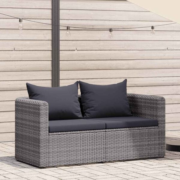 VidaXL Tuinhoekbanken (2 st) Poly Rattan Grijs - 35% Korting!