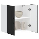 vidaXL Keukenwandkast Kalmar bewerkt hout zwart - 30% Korting