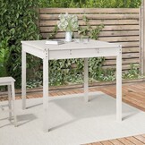 vidaXL Tuintafel Grenenhout Wit (30% Korting!)