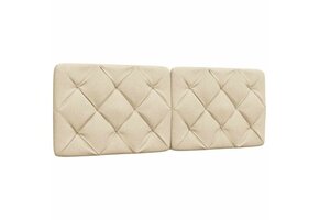 vidaXL Hoofdbordkussen Crèmekleurig (140cm) - 30% Korting