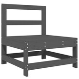 vidaXL Tuinmiddenbanken 2 st massief grenenhout grijs - 30% korting!