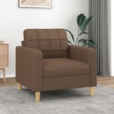 VidaXL Fauteuil - 60 cm, Stof Bruin - 30% Korting!