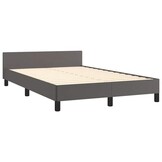 vidaXL Bedframe met Hoofdeinde (120x200 cm, Grijs) - 35% Korting