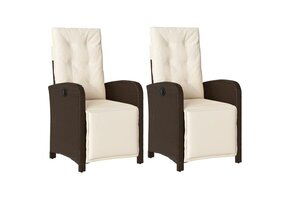 vidaXL Tuinstoelen (2 st) - Verstelbaar met Voetensteun - 30% Korting!