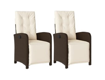 vidaXL Tuinstoelen (2 st) - Verstelbaar met Voetensteun - 30% Korting!