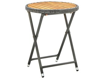 vidaXL Tafeltje - 30% Korting! Poly Rattan & Acaciahout