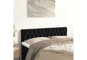 vidaXL Hoofdborden Fluweel Zwart - 2 Stuks (35% Korting)