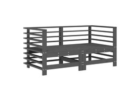 vidaXL Tuinhoekbanken 2 st massief grenenhout grijs - 30% korting!