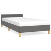 vidaXL Bedframe 100x200cm Donkergrijs - Nu 30% Korting!