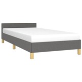 vidaXL Bedframe 100x200cm Donkergrijs - Nu 30% Korting!
