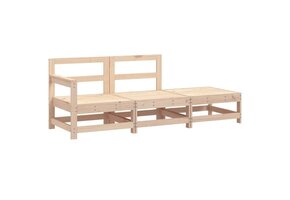vidaXL Loungeset Grenenhout - 3-delig - 30% Korting