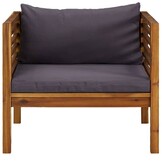 VidaXL Acaciahouten Tuinstoel met Donkergrijze Kussens | 30% Korting