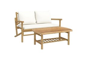 vidaXL Loungeset Bamboe - 30% Korting