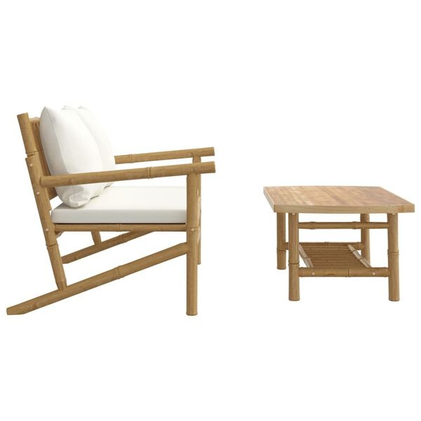 vidaXL Loungeset Bamboe - 30% Korting