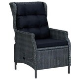vidaXL Tuinstoel Poly Rattan Donkergrijs - 35% Korting!