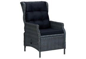 vidaXL Tuinstoel Poly Rattan Donkergrijs - 35% Korting!