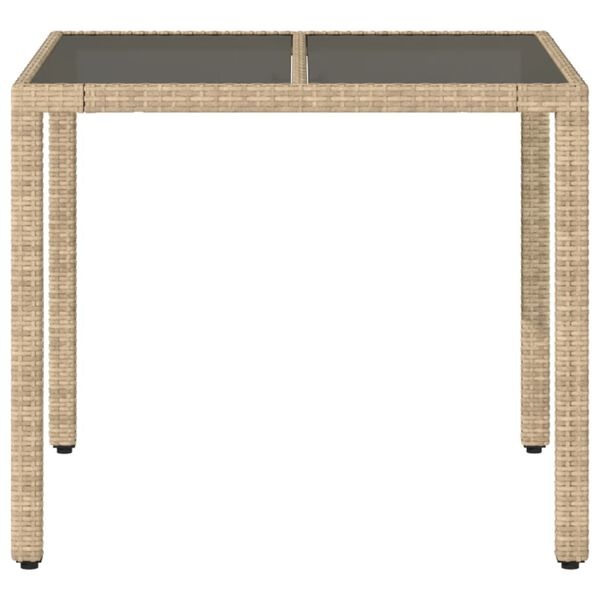 vidaXL Tuintafel Poly Rattan Beige - 30% Korting