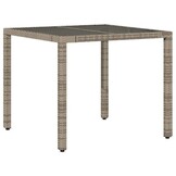vidaXL Tuintafel Poly Rattan Grijs (30% Korting!)