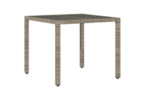 vidaXL Tuintafel Poly Rattan Grijs (30% Korting!)