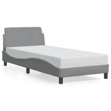vidaXL Bedframe 80x200cm Stoffen, Lichtgrijs - Nu 30% Korting!