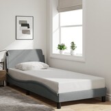 vidaXL Bedframe 80x200cm Stoffen, Lichtgrijs - Nu 30% Korting!