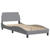 vidaXL Bedframe 80x200cm Stoffen, Lichtgrijs - Nu 30% Korting!