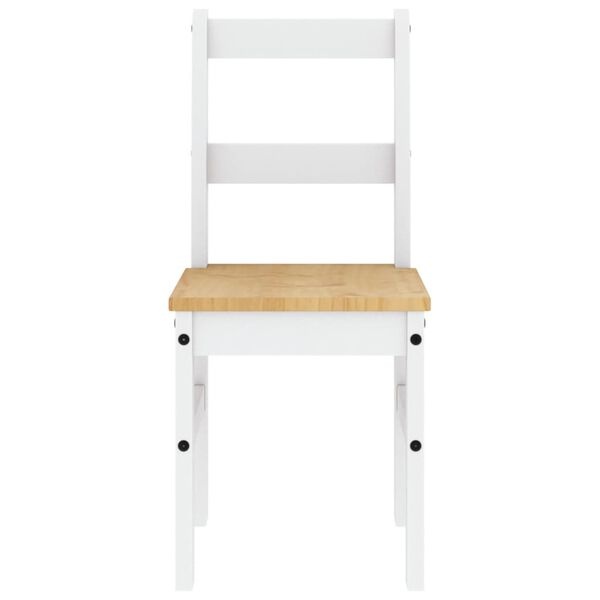 vidaXL Eetkamerstoelen 2 st. Grenenhout Wit - 30% Korting!