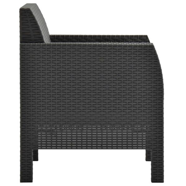 VidaXL Tuinstoel PP Rattan Antraciet | -35%