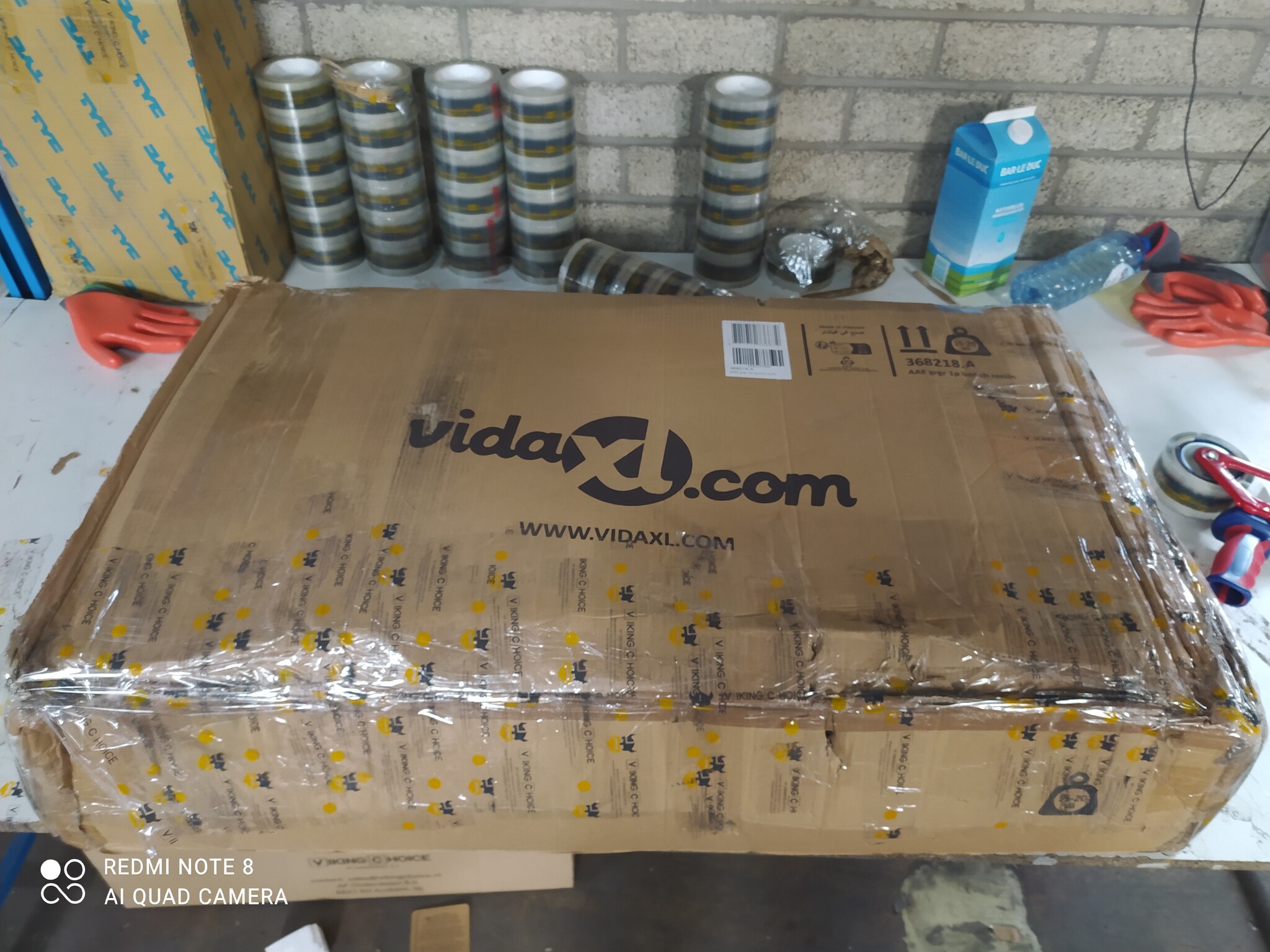 vidaXL Tuinbankje Poly Rattan Grijs - 60% Korting!