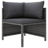 VidaXL Tuinbank 4-zits Poly Rattan Grijs - 30% Korting!