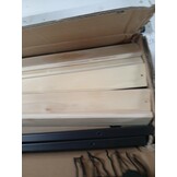 vidaXL Bedframe 120x200 cm Zwart - Stof | 55% Korting!