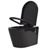 VidaXL Hangend Toilet Keramiek Zwart - 35% Korting!
