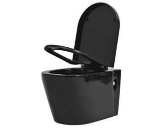 VidaXL Hangend Toilet Keramiek Zwart - 35% Korting!