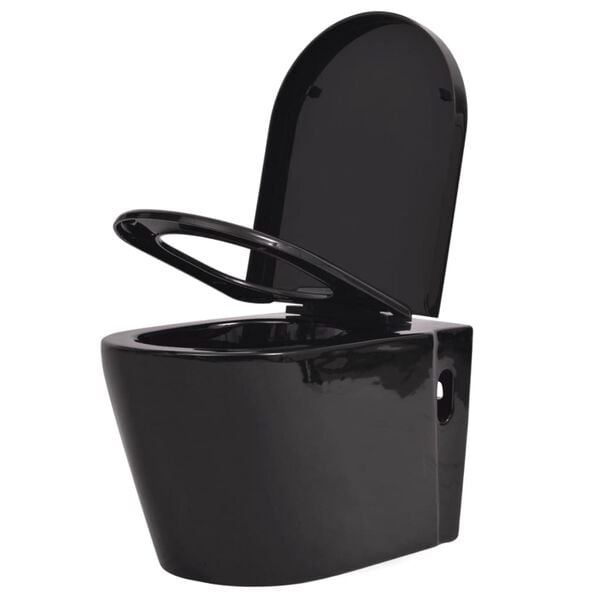 VidaXL Hangend Toilet Keramiek Zwart - 35% Korting!