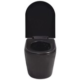 VidaXL Hangend Toilet Keramiek Zwart - 35% Korting!