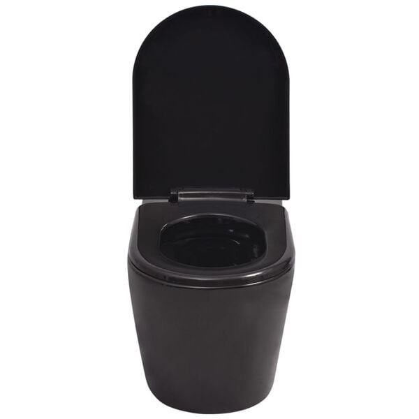 VidaXL Hangend Toilet Keramiek Zwart - 35% Korting!